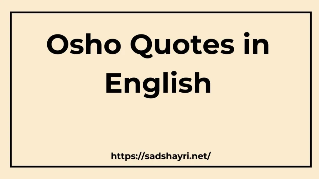 Osho Quotes in English