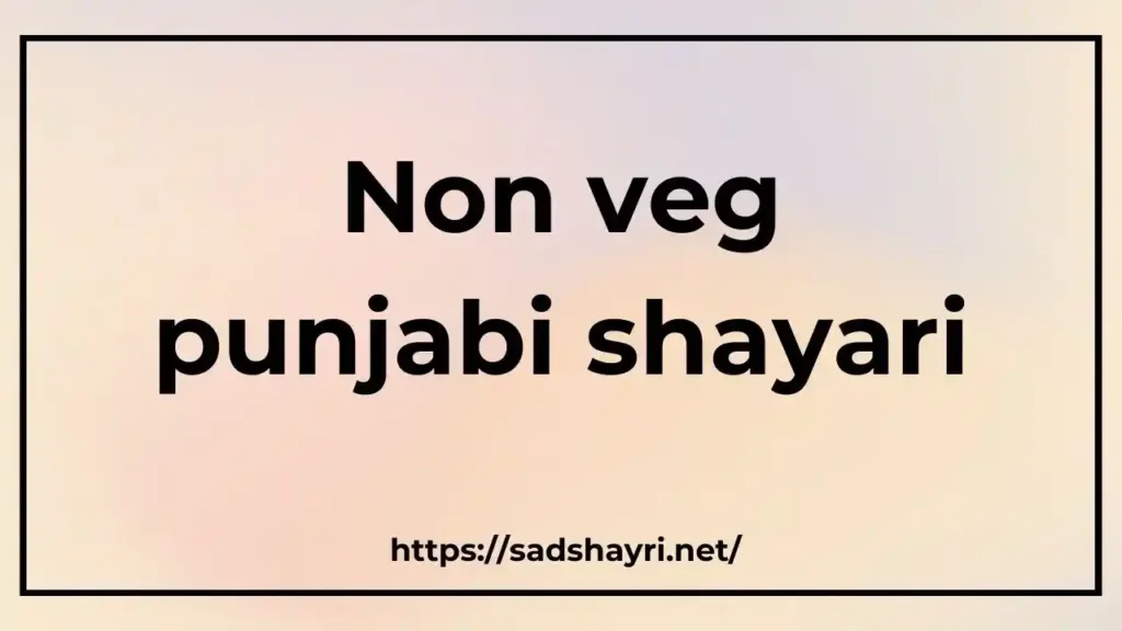 Non veg punjabi shayari