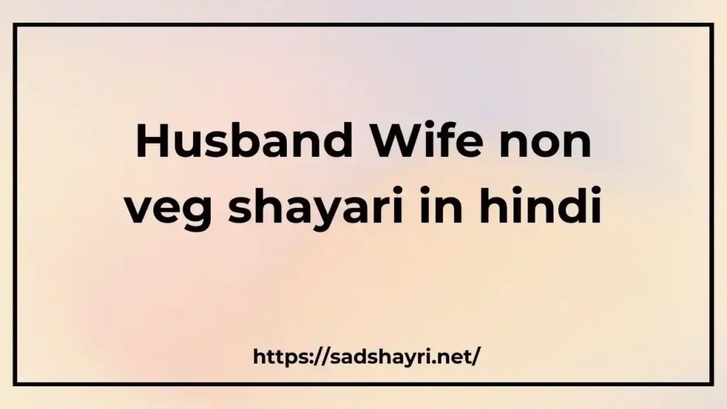 husband wife non veg shayari in hindi